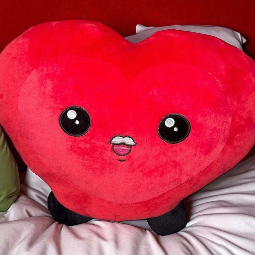 LoverFella Heart Plush Juniper Creations Mustache Stuff Pillow Surgery Valentine